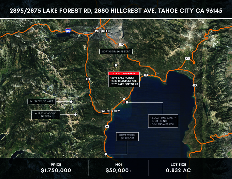 2875 Lake Forest Rd, Tahoe City, CA en venta - Foto del edificio - Imagen 1 de 7