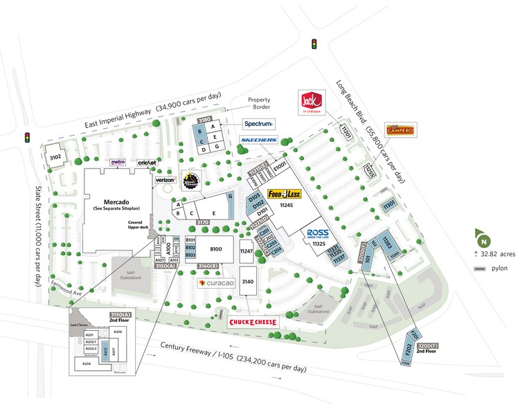 11215-11389 Long Beach Blvd, Lynwood, CA en alquiler - Plano del sitio - Imagen 3 de 21