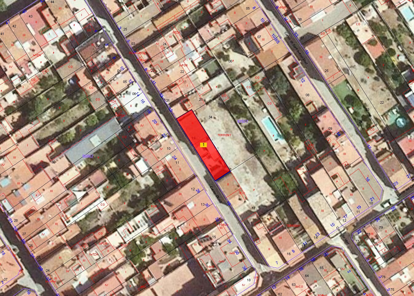 Carrer d'Emili, 17, Malgrat de Mar, Barcelona en venta Plano de solar- Imagen 1 de 3