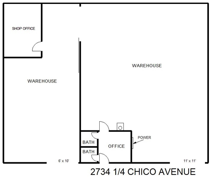 2734 Chico Ave, South El Monte, CA en alquiler - Plano de la planta - Imagen 2 de 9