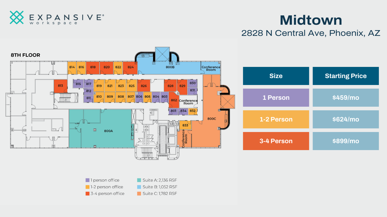 2828 N Central Ave, Phoenix, AZ en alquiler Plano de la planta- Imagen 1 de 4