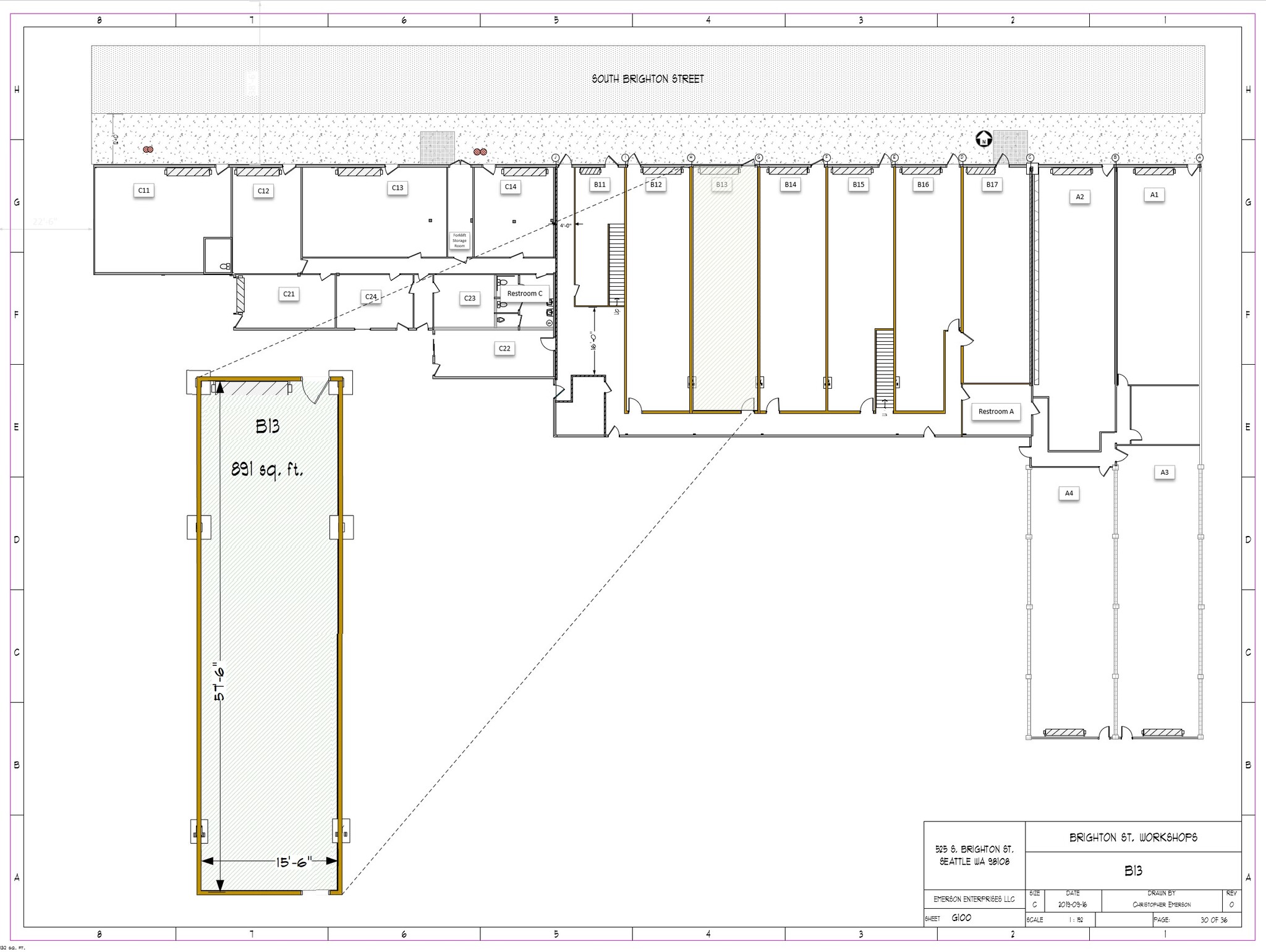 525 S Brighton St, Seattle, WA en alquiler Plano de la planta- Imagen 1 de 1