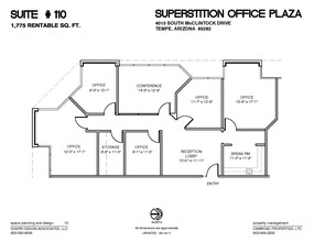 4015 S McClintock Dr, Tempe, AZ en alquiler Plano de la planta- Imagen 1 de 1