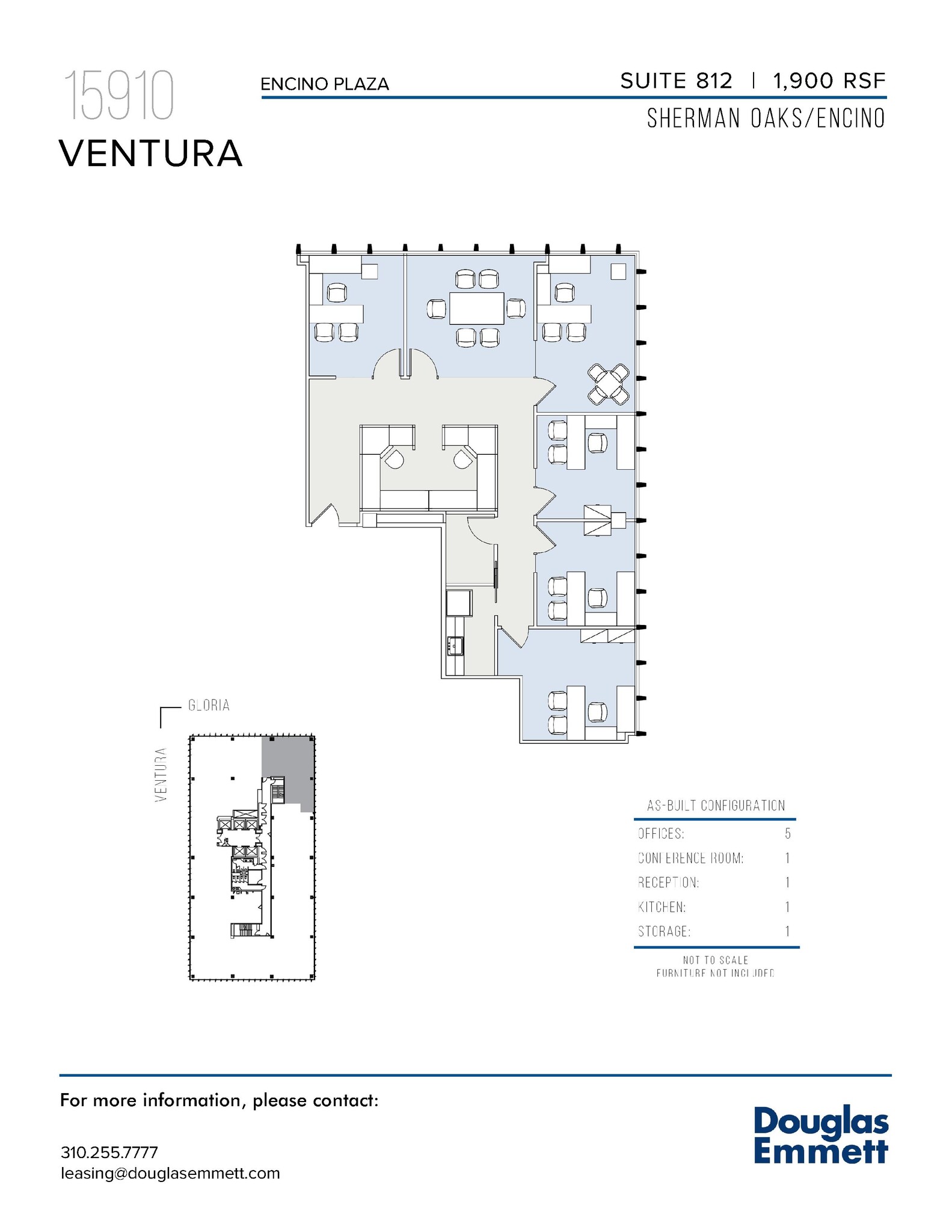 15910 Ventura Blvd, Encino, CA en alquiler Plano de la planta- Imagen 1 de 1