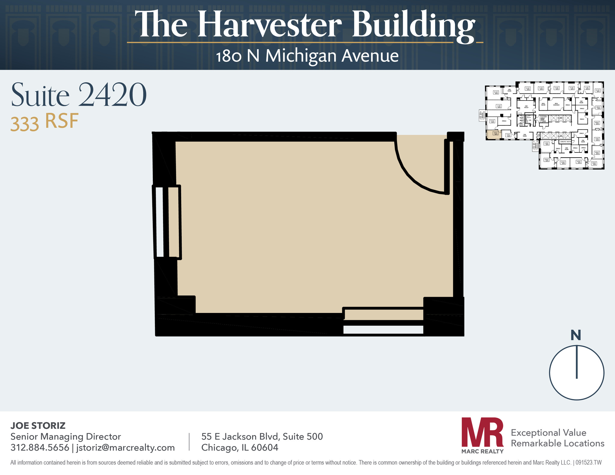 180 N Michigan Ave, Chicago, IL en alquiler Plano de la planta- Imagen 1 de 3