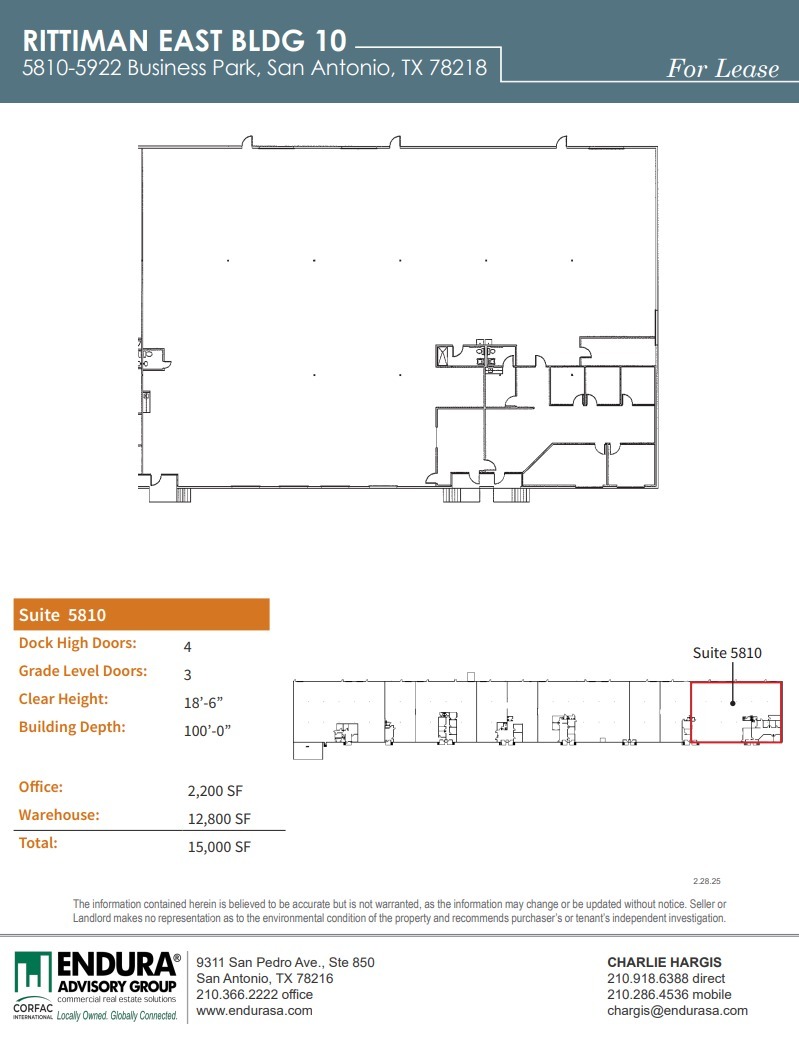 5810-5922 Business Park, San Antonio, TX en alquiler Plano de la planta- Imagen 1 de 1