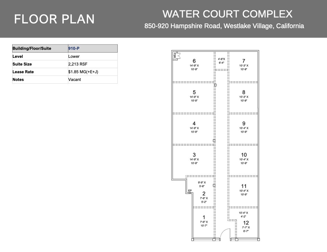 850 Hampshire Rd, Westlake Village, CA en alquiler Plano de la planta- Imagen 1 de 1