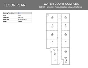 850 Hampshire Rd, Westlake Village, CA en alquiler Plano de la planta- Imagen 1 de 1