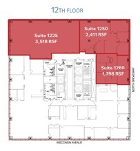 250 E Wisconsin Ave, Milwaukee, WI en alquiler Plano de la planta- Imagen 1 de 1