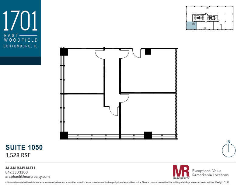 1701 E Woodfield Rd, Schaumburg, IL en alquiler Plano de la planta- Imagen 1 de 1