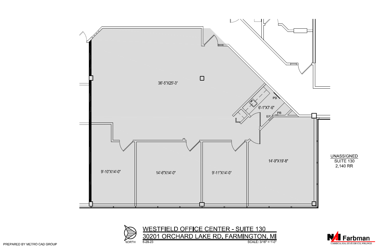 30201 Orchard Lake Rd, Farmington Hills, MI en alquiler Plano de la planta- Imagen 1 de 6