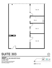 3155 W Big Beaver Rd, Troy, MI en alquiler Plano de la planta- Imagen 1 de 1