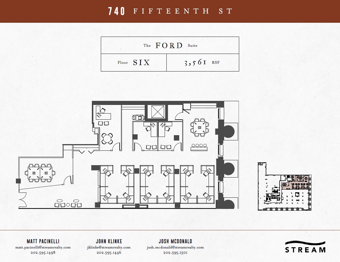 740 15th St Nw, Washington, DC en alquiler Plano de la planta- Imagen 1 de 1