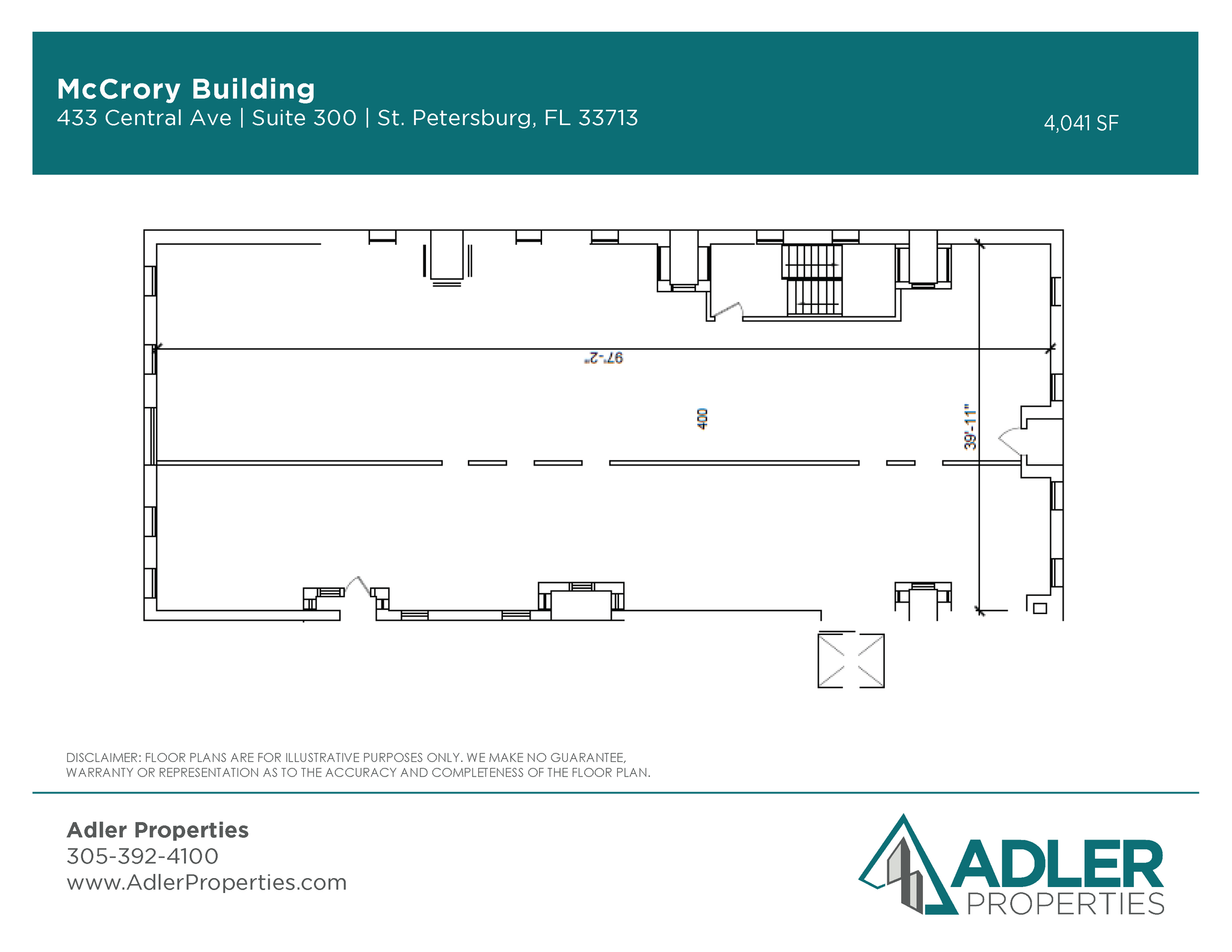 425-445 Central Ave, Saint Petersburg, FL en alquiler Plano de la planta- Imagen 1 de 1