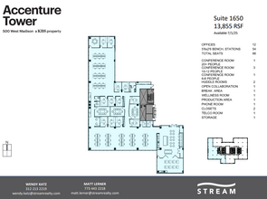 500 W Madison St, Chicago, IL en alquiler Plano de la planta- Imagen 1 de 1