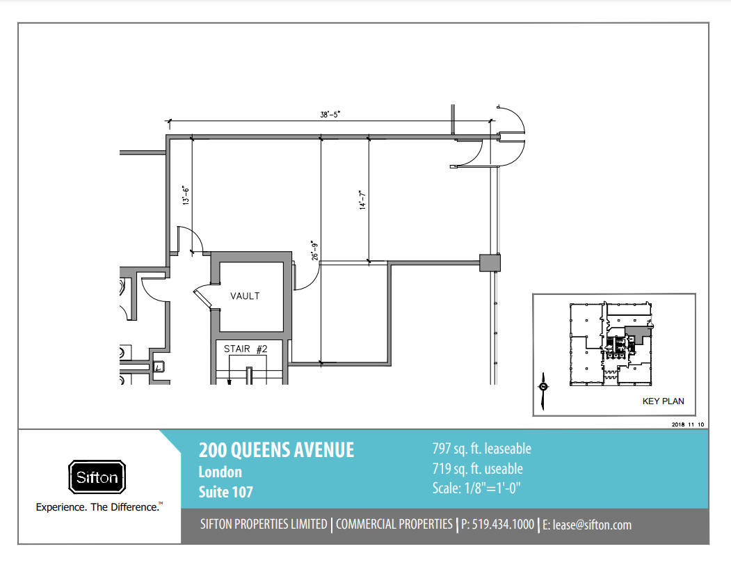 200 Queens Ave, London, ON en alquiler Plano de la planta- Imagen 1 de 1