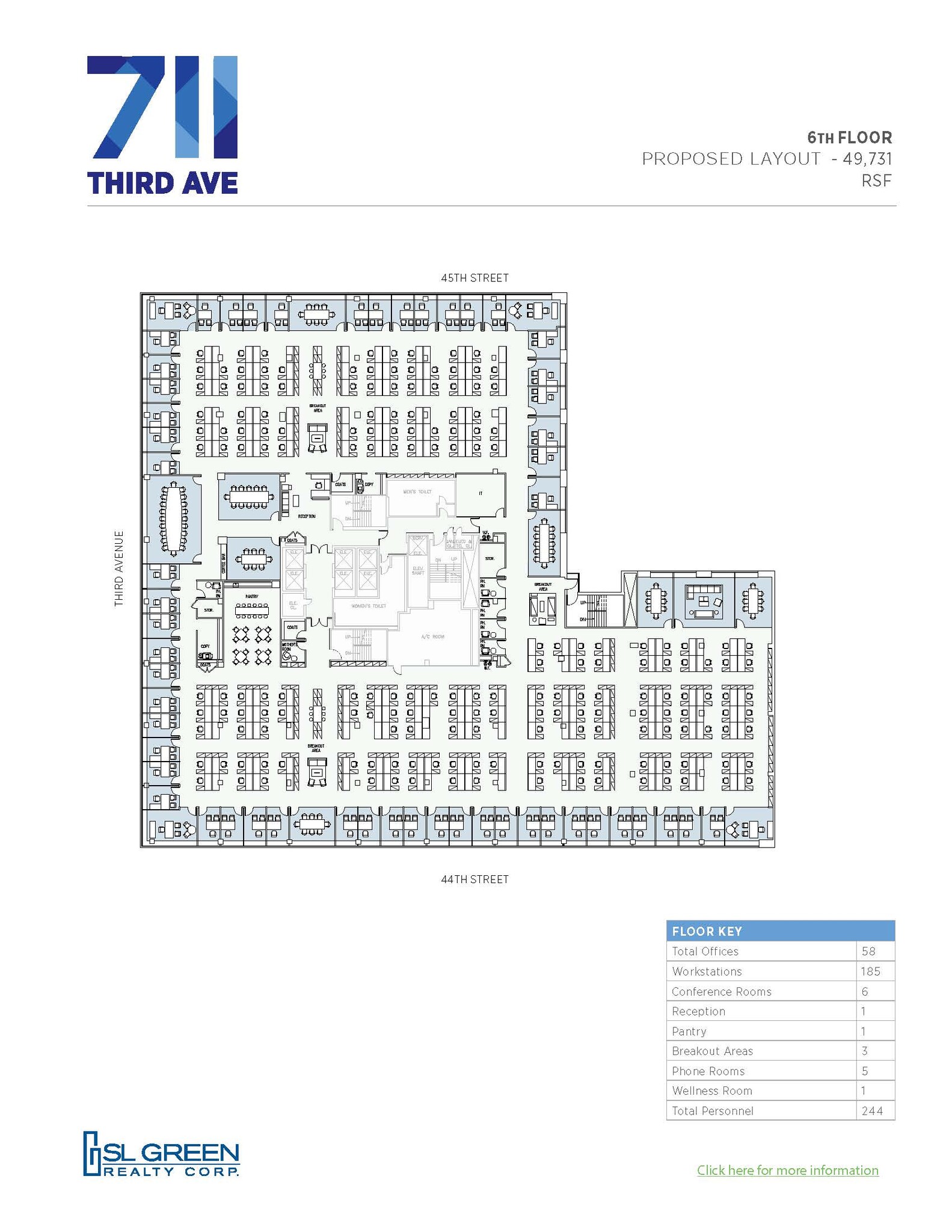 711 Third Ave, New York, NY en alquiler Plano de la planta- Imagen 1 de 1