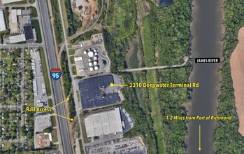 3310 Deepwater Terminal Rd, Richmond, VA - VISTA AÉREA  vista de mapa - Image1