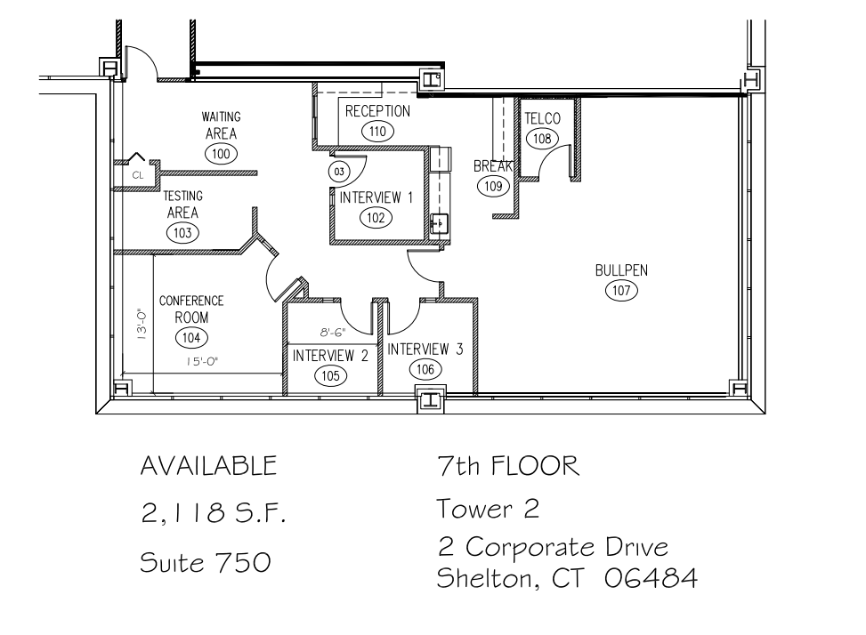 2 Corporate Dr, Shelton, CT en alquiler Plano de la planta- Imagen 1 de 1