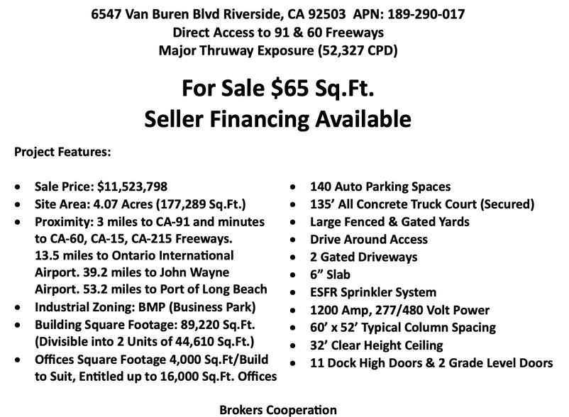 6547 Van Buren Blvd, Riverside, CA en venta - Otros - Imagen 2 de 2