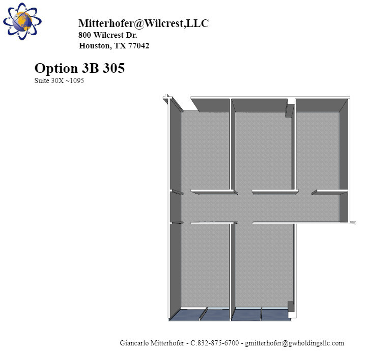 800 Wilcrest Dr, Houston, TX en alquiler Plano de la planta- Imagen 1 de 1