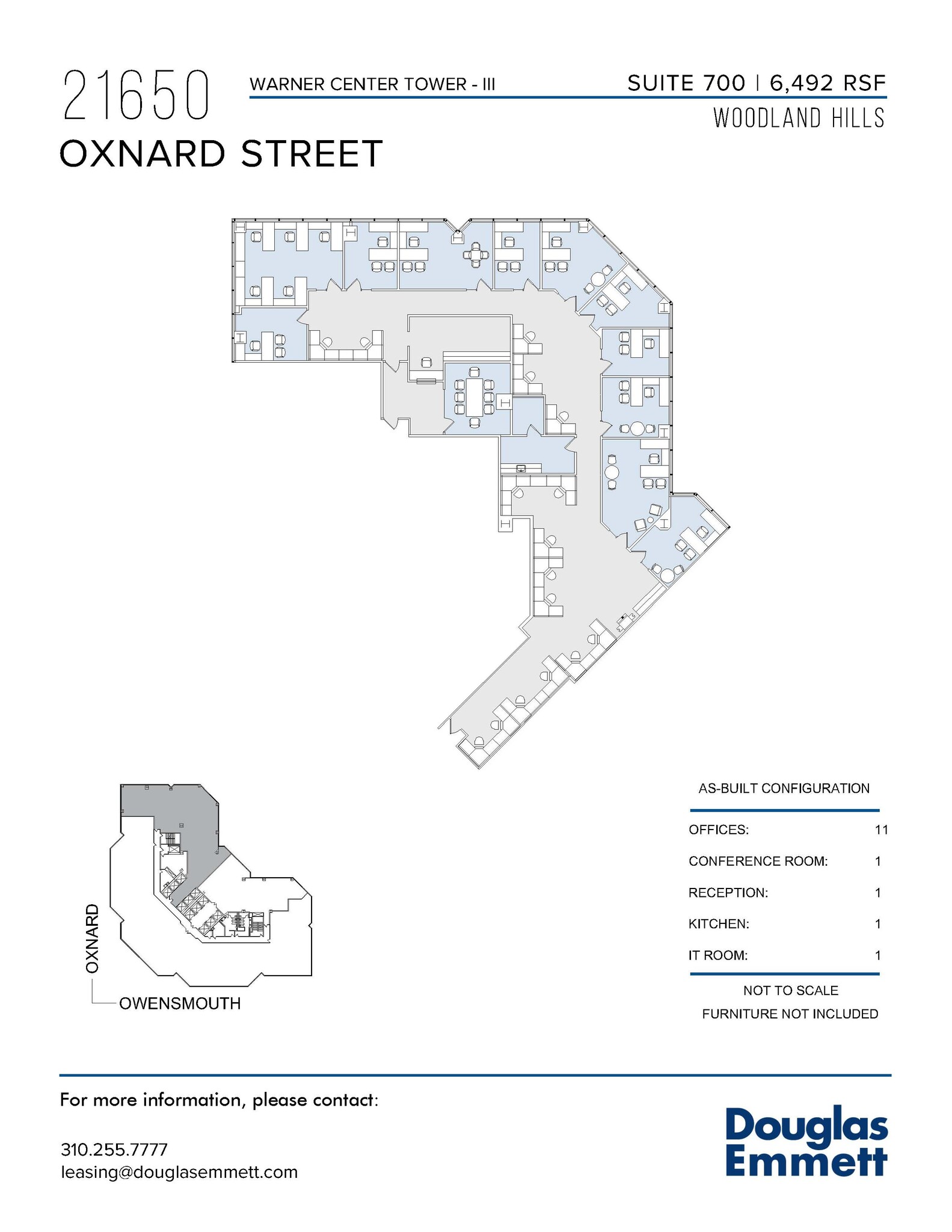 21650 Oxnard St, Woodland Hills, CA en alquiler Plano de la planta- Imagen 1 de 1