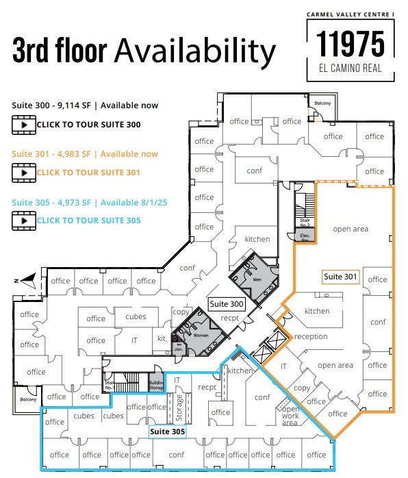 11975 El Camino Real, San Diego, CA en alquiler Plano de la planta- Imagen 1 de 1