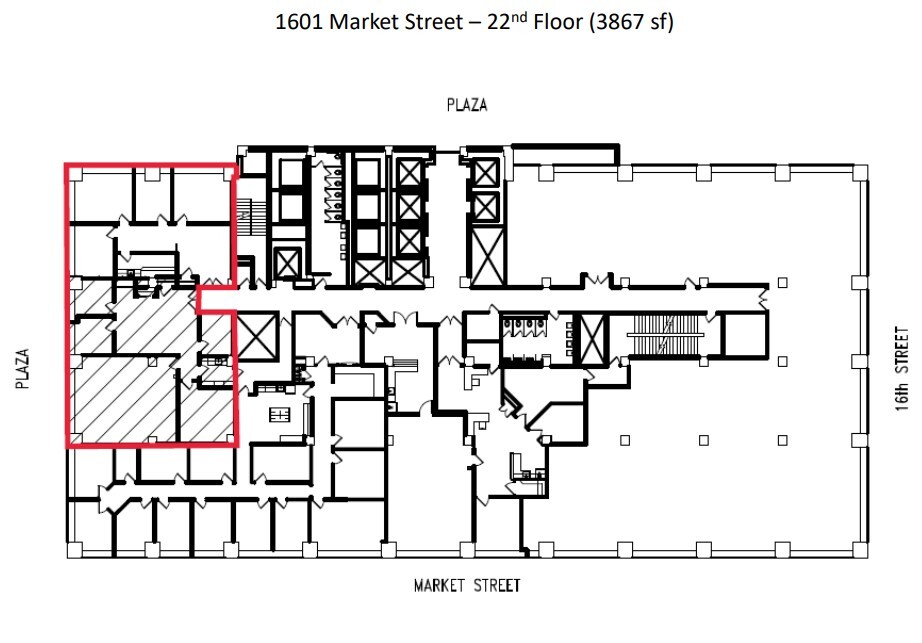 1601 Market St, Philadelphia, PA en alquiler Plano de la planta- Imagen 1 de 1