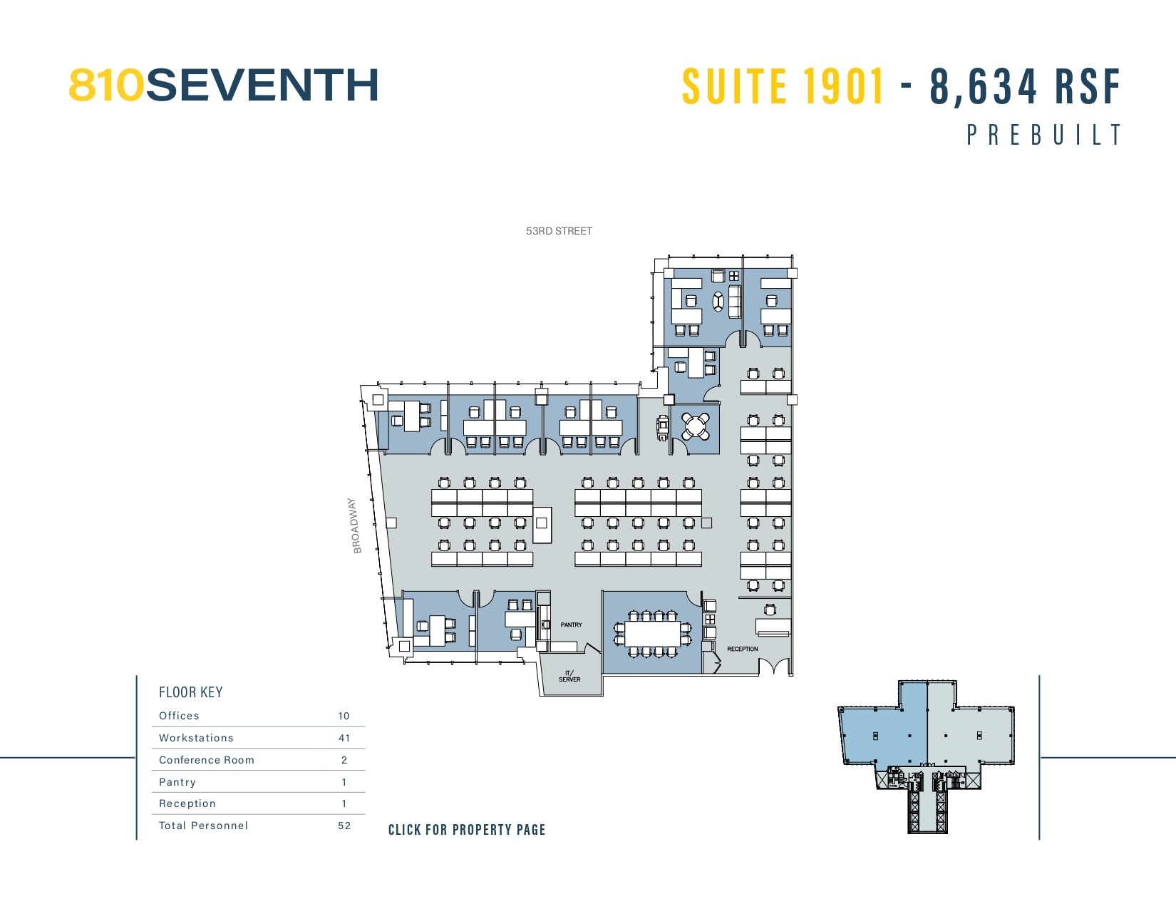 810 Seventh Ave, New York, NY en alquiler Plano de la planta- Imagen 1 de 1