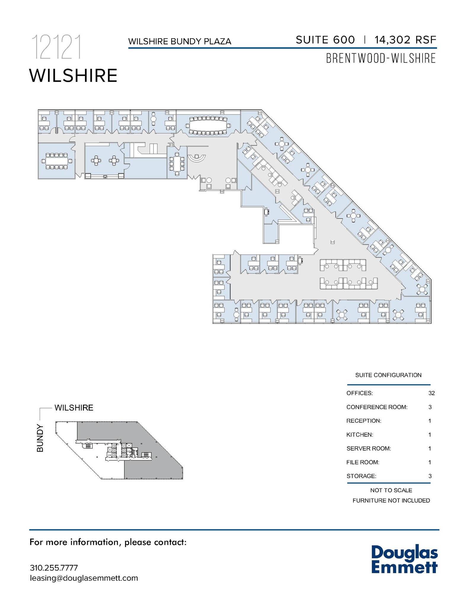 12121 Wilshire Blvd, Los Angeles, CA en alquiler Plano de la planta- Imagen 1 de 1