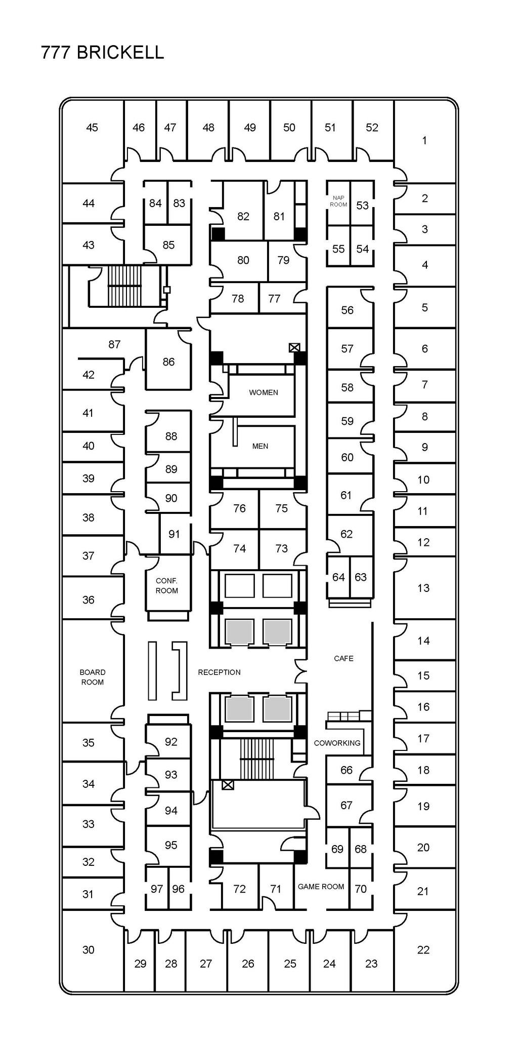 777 Brickell Ave, Miami, FL en alquiler Plano de la planta- Imagen 1 de 1