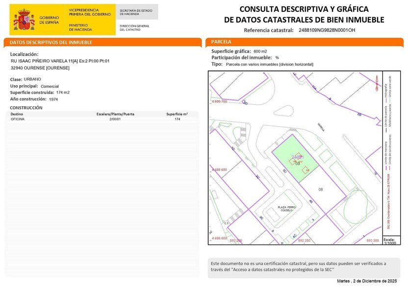 Rúa Isaac Piñeiro Varela, 11, Ourense, Orense en alquiler - Foto del edificio - Imagen 2 de 2