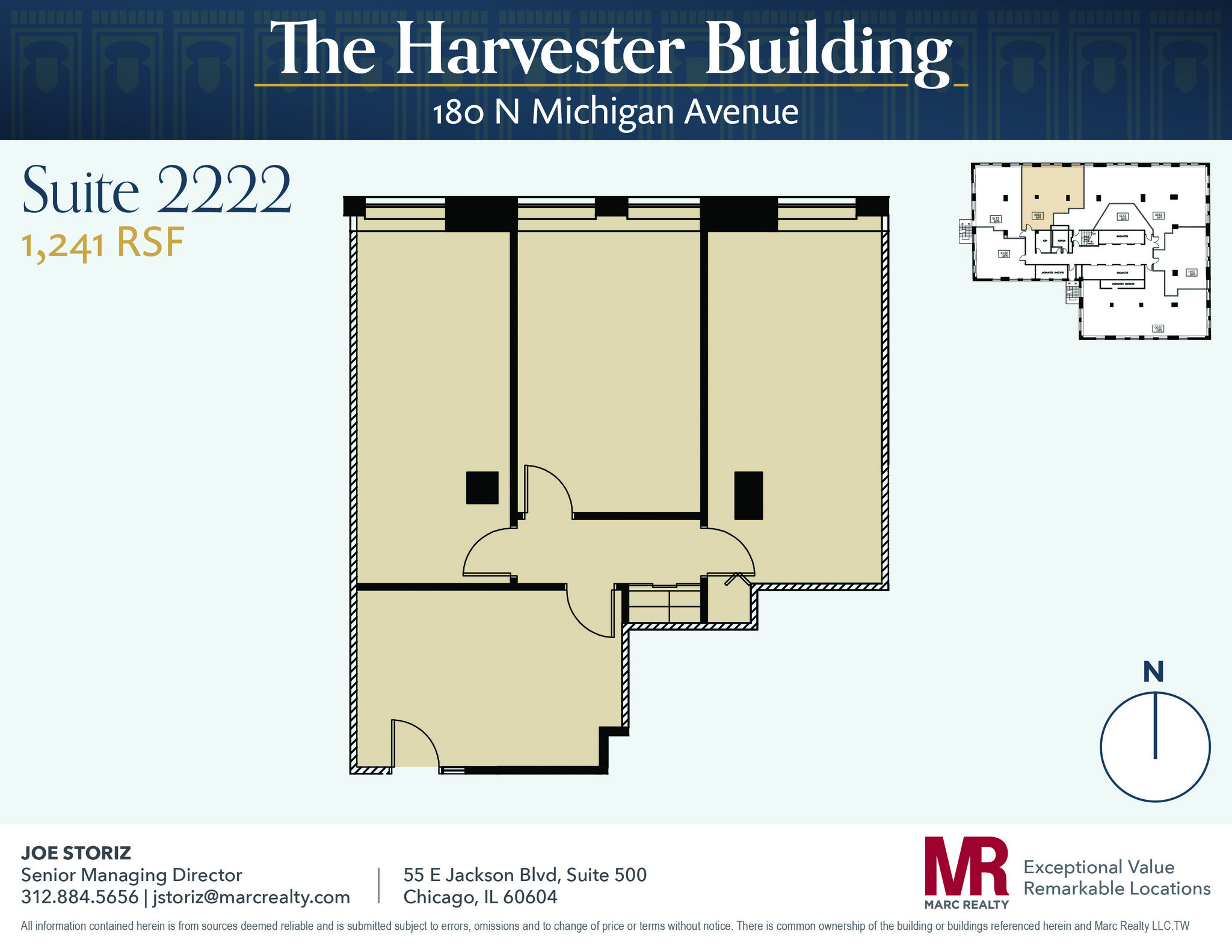 180 N Michigan Ave, Chicago, IL en alquiler Plano de la planta- Imagen 1 de 7