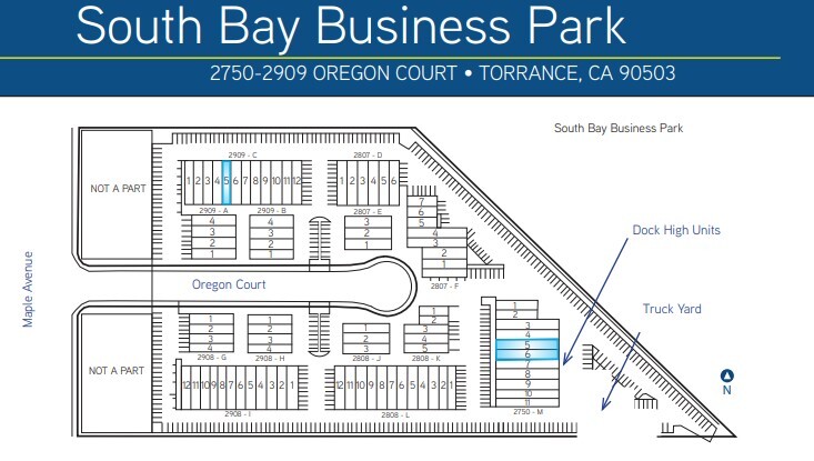 2750 Oregon Ct, Torrance, CA en alquiler - Plano del sitio - Imagen 2 de 2