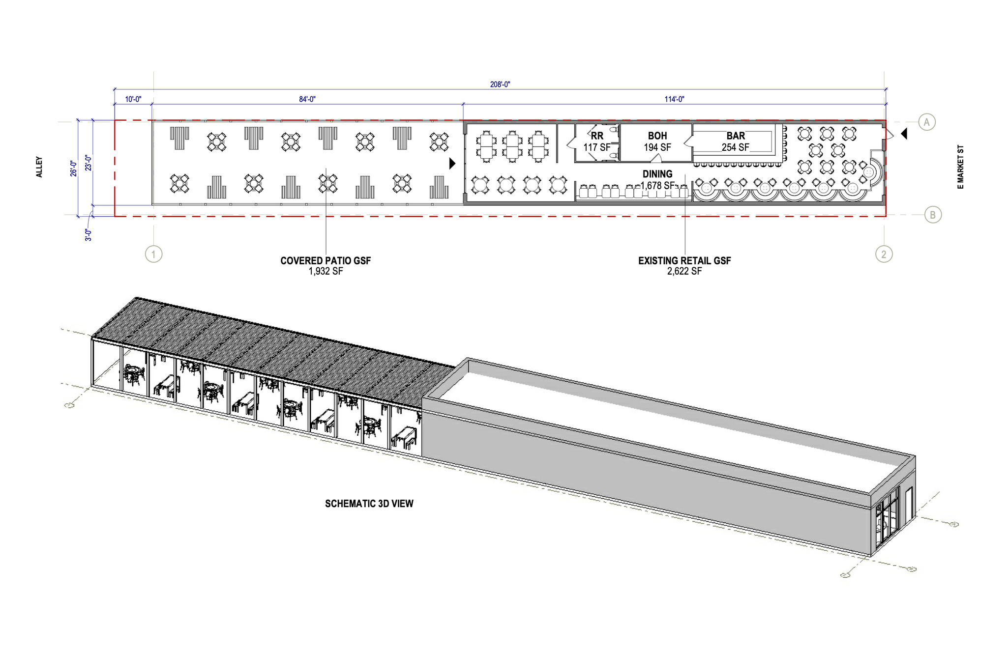 614 E Market St, Louisville, KY en alquiler Plano de la planta- Imagen 1 de 1