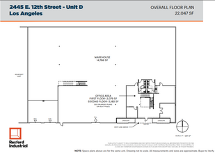 2445-2460 E 12th St, Los Angeles, CA en alquiler Plano de la planta- Imagen 2 de 2