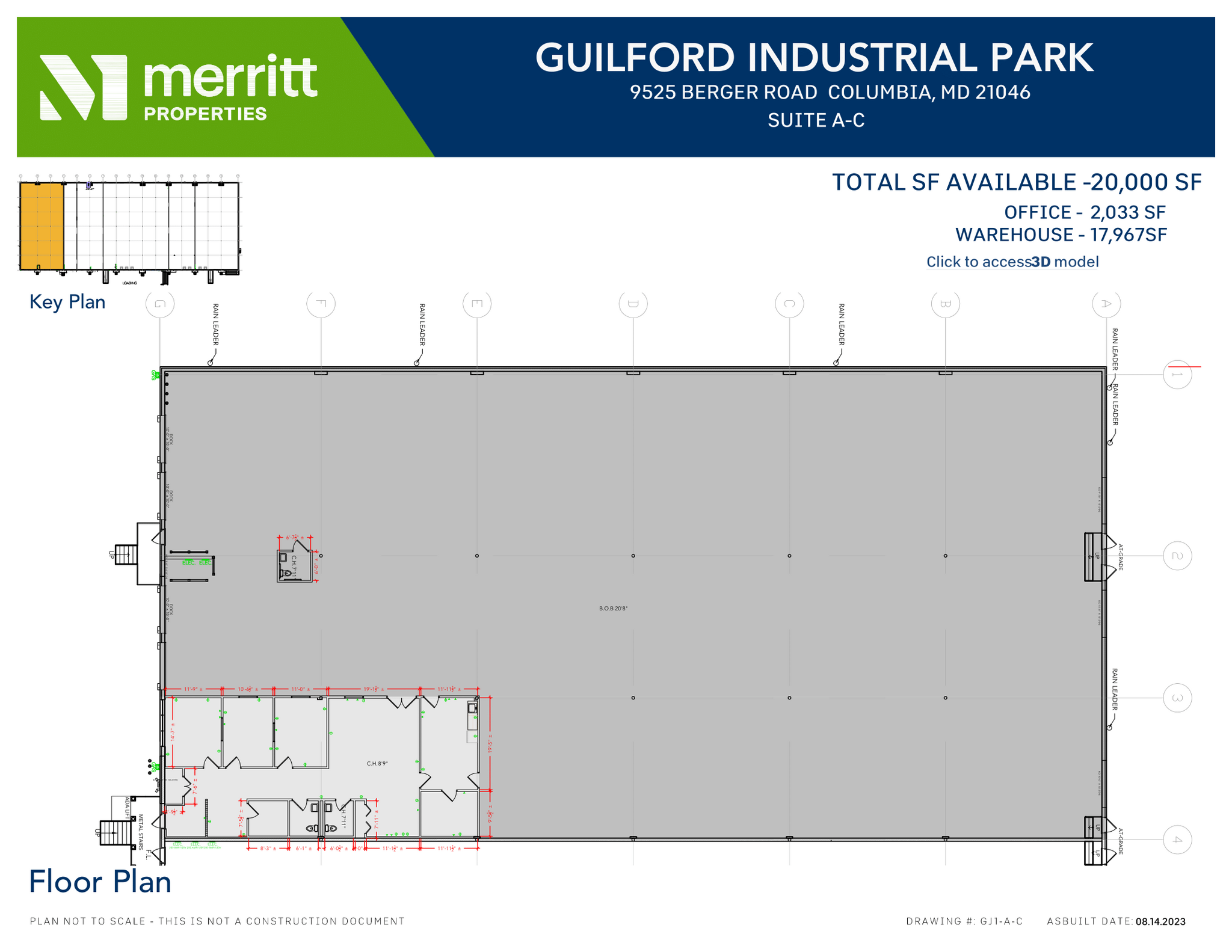 9525 Berger Rd, Columbia, MD en alquiler Plano de la planta- Imagen 1 de 1