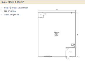 2412-2438 Minnis Dr, Haltom City, TX en alquiler Plano de la planta- Imagen 1 de 1