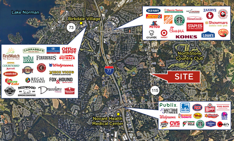 15325 15329 15337 N. Old Statesville Rd., Huntersville, NC en venta - Vista aérea - Imagen 3 de 3