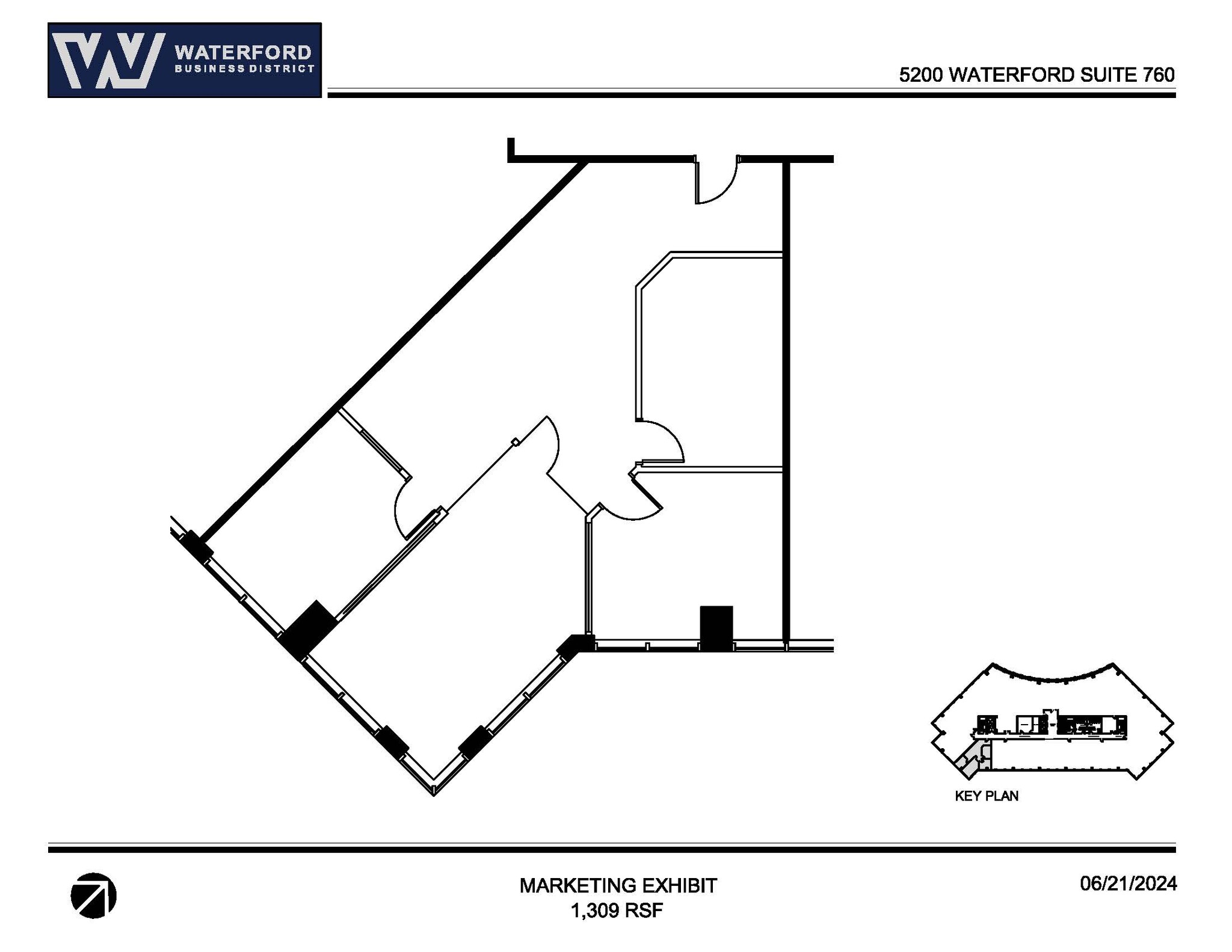 5200 Waterford District Dr, Miami, FL en alquiler Plano de la planta- Imagen 1 de 1