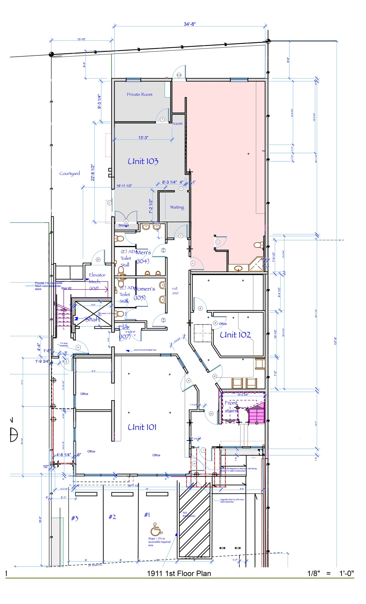 1911-1913 Addison St, Berkeley, CA en alquiler Plano del sitio- Imagen 1 de 8