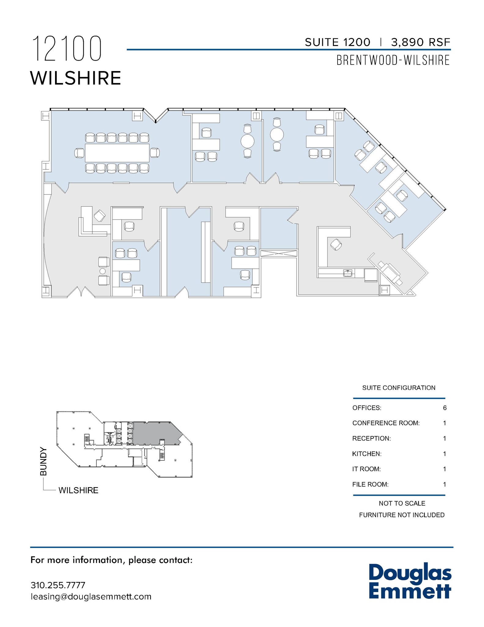 12100 Wilshire Blvd, Los Angeles, CA en alquiler Plano de la planta- Imagen 1 de 1