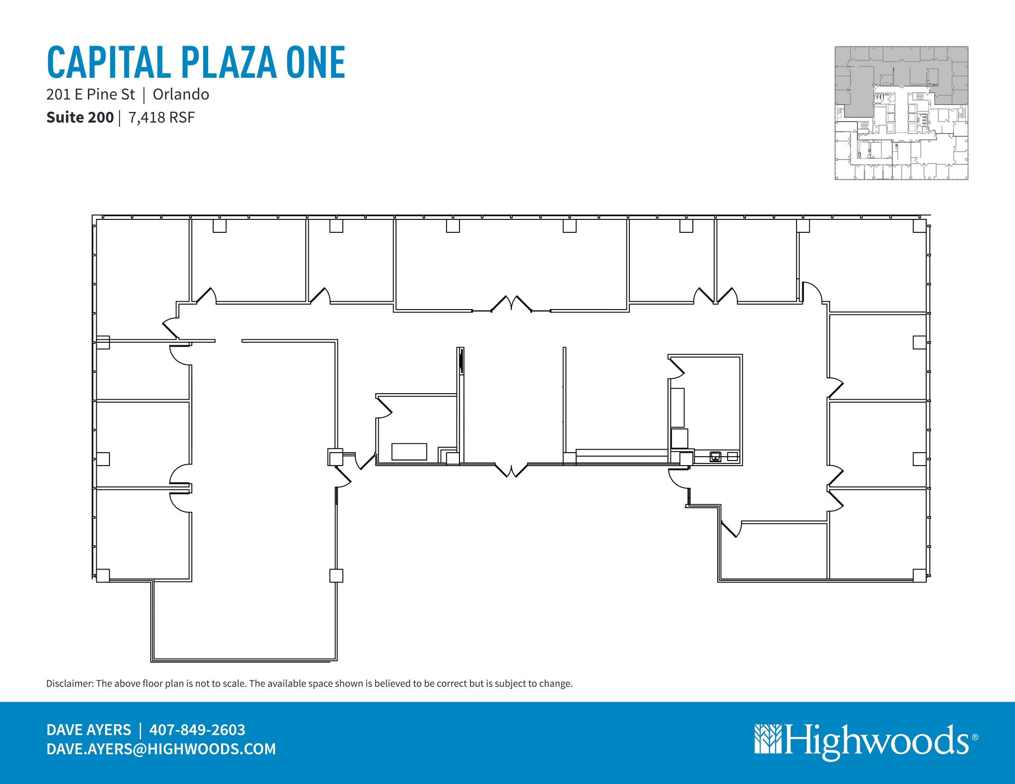 201 E Pine St, Orlando, FL en alquiler Plano del sitio- Imagen 1 de 1