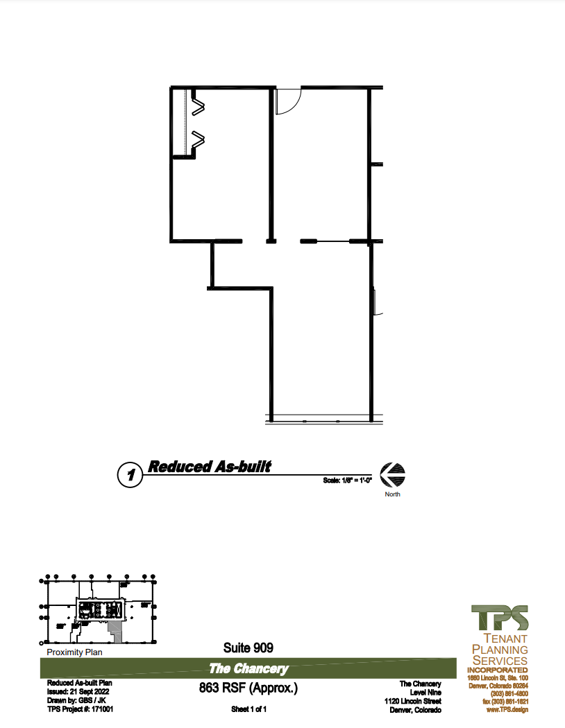 1120 Lincoln St, Denver, CO en alquiler Plano de la planta- Imagen 1 de 1