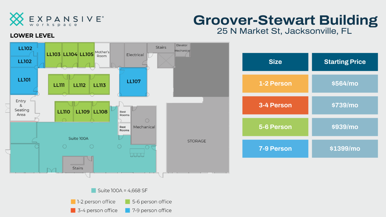 25 N Market St, Jacksonville, FL en alquiler Plano de la planta- Imagen 1 de 4