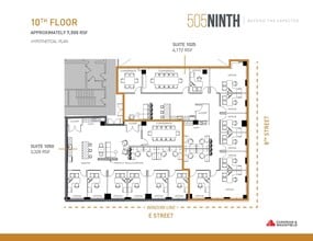 505 9th St NW, Washington, DC en alquiler Plano de la planta- Imagen 1 de 4