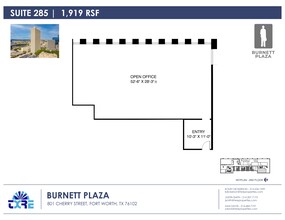 801 Cherry St, Fort Worth, TX en alquiler Plano del sitio- Imagen 2 de 2