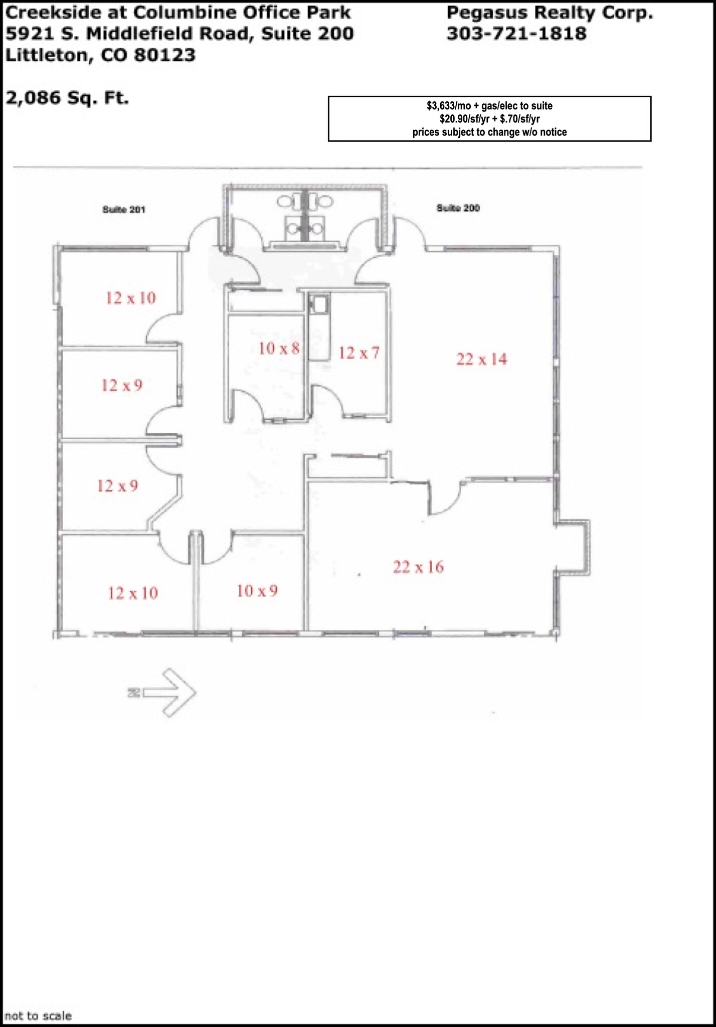 5901-5961 S Middlefield Rd, Littleton, CO en alquiler Plano de la planta- Imagen 1 de 2