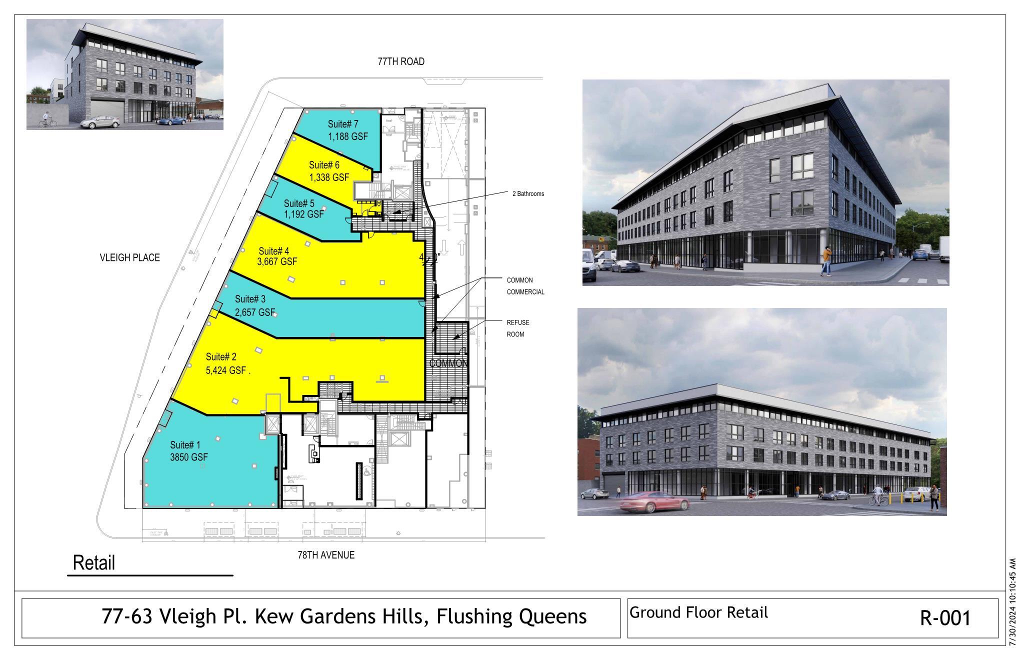 77-63 Vleigh Pl, Flushing, NY en alquiler Plano de la planta- Imagen 1 de 1