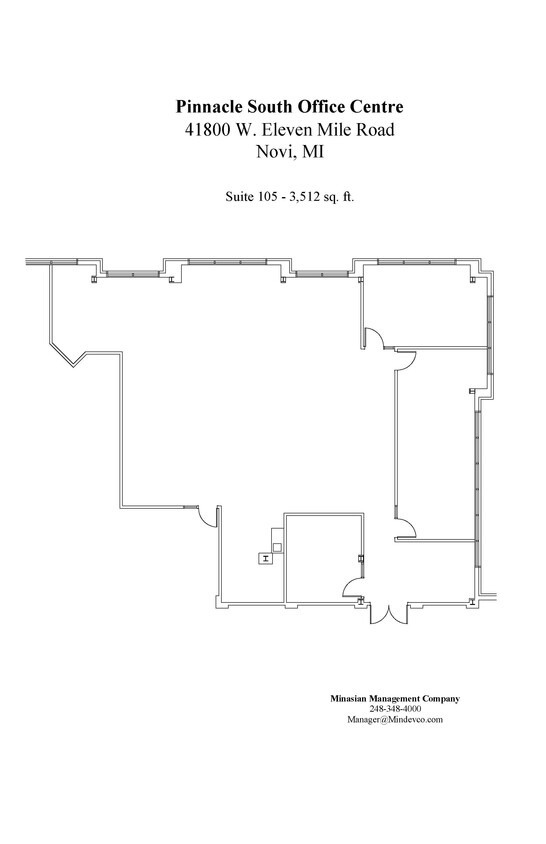 41850 W 11 Mile Rd, Novi, MI en alquiler Plano de la planta- Imagen 1 de 1